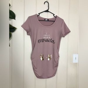 Violet & Ruby SS Pink Mauve Crewneck Maternity Blouse
make miracles handprints